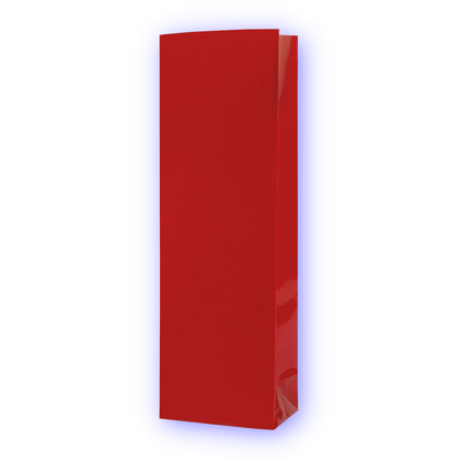 Beutel-Shop24 Blockbodenbeutel 55 + 30 x 175mm - Inhalt 1.000 St. / Rot