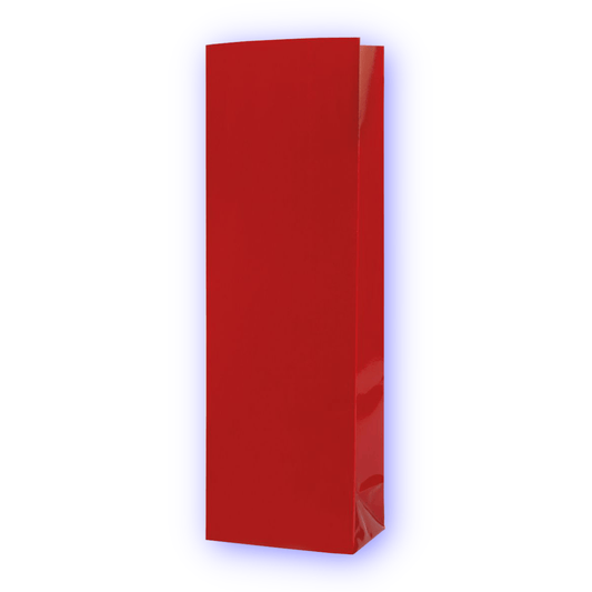 Beutel-Shop24 Blockbodenbeutel 55 + 30 x 175mm - Inhalt 1.000 St. / Rot